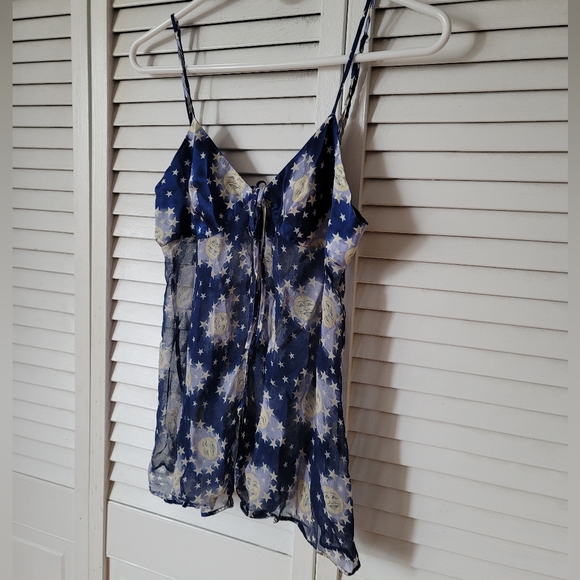 MAGIC SILK Y2K Vintage Moon & Stars Babydoll, Size S - Picture 4 of 11